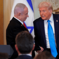 President Donald Trump (right) and Israeli Prime Minister Benjamin Netanyahu